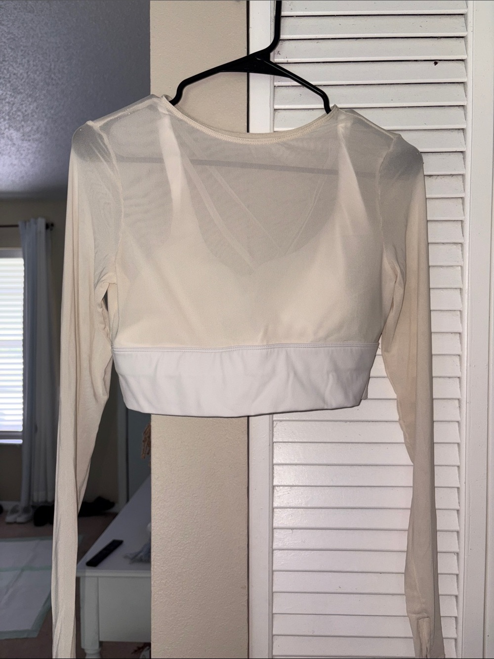 Halara mesh crop yoga top